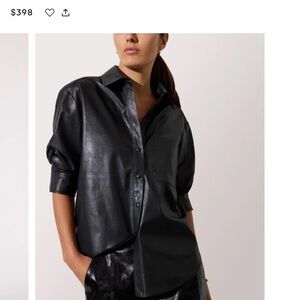 Brochu Walker The Pia Vegan Leather Shirt